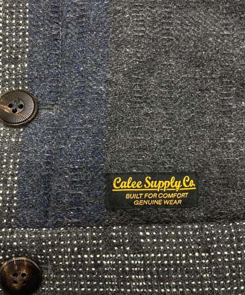 CALEE（キャリー）CALEE (キャリー) Wool Dobby work jacket グレー サイズ:Mの古着・服飾アイテム