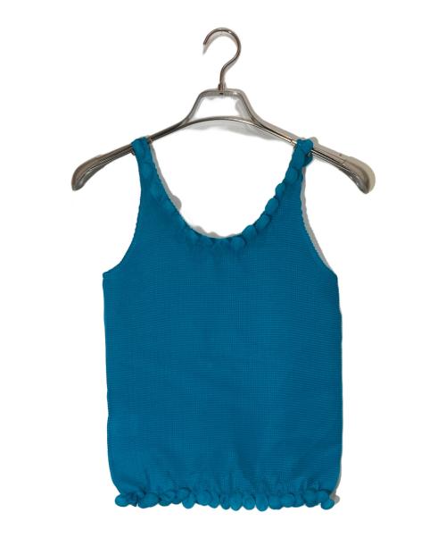 me ISSEY MIYAKE（ミーイッセイ ミヤケ）me ISSEY MIYAKE (ミーイッセイ ミヤケ) プリーツタンクトップ ブルー サイズ:SIZE Freeの古着・服飾アイテム
