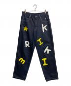 ROCA WEARロカウェア）の古着「ペイントバギーデニムパンツ」｜インディゴ