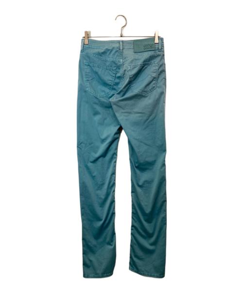 JACOB COHEN（ヤコブコーエン）JACOB COHEN (ヤコブコーエン) スリム ガーメントダイソフトハニカムストレッチピケスキニーパンツ ブルー サイズ:29の古着・服飾アイテム