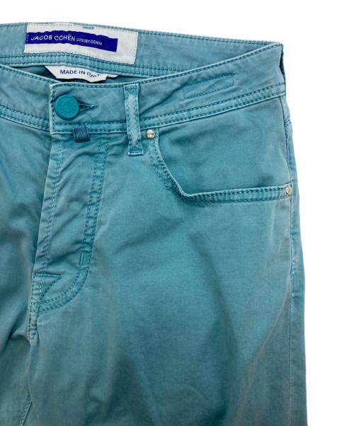 JACOB COHEN（ヤコブコーエン）JACOB COHEN (ヤコブコーエン) スリム ガーメントダイソフトハニカムストレッチピケスキニーパンツ ブルー サイズ:29の古着・服飾アイテム