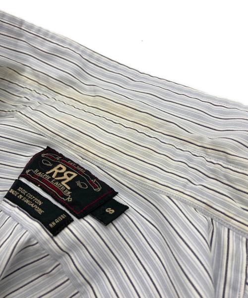 RRL（ダブルアールエル）RRL (ダブルアールエル) ストライプシャツ ブルー サイズ:Ⅿの古着・服飾アイテム