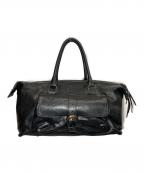 Alfredo BANNISTERアルフレッドバニスター）の古着「レザーボストンバッグ」｜ブラック