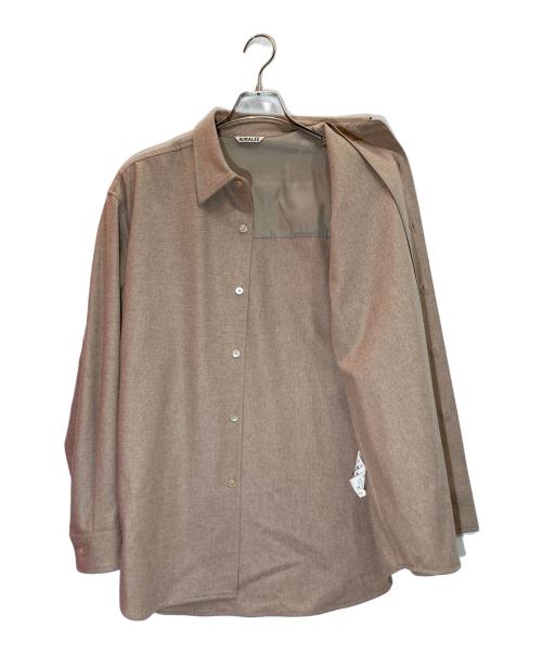 AURALEE（オーラリー）AURALEE (オーラリー) WOOL FULLING FLANNEL SHIRTS ピンク サイズ:3の古着・服飾アイテム