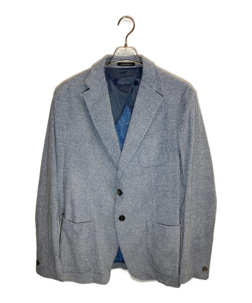 EMPORIO ARMANI（エンポリオアルマーニ）EMPORIO ARMANI (エンポリオアルマーニ) コーデュロイテーラードジャケット ブルー サイズ:54の古着・服飾アイテム