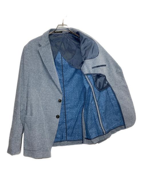 EMPORIO ARMANI（エンポリオアルマーニ）EMPORIO ARMANI (エンポリオアルマーニ) コーデュロイテーラードジャケット ブルー サイズ:54の古着・服飾アイテム