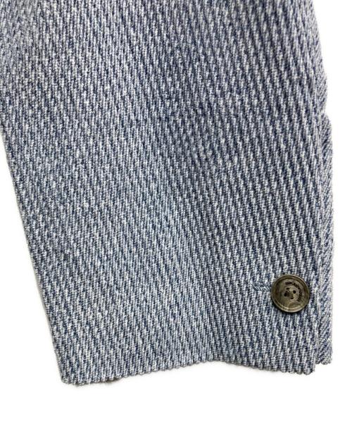 EMPORIO ARMANI（エンポリオアルマーニ）EMPORIO ARMANI (エンポリオアルマーニ) コーデュロイテーラードジャケット ブルー サイズ:54の古着・服飾アイテム
