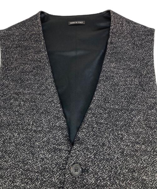 GIORGIO ARMANI（ジョルジョアルマーニ）GIORGIO ARMANI (ジョルジョアルマーニ) ウールコットンベスト ブラック サイズ:SIZE 54の古着・服飾アイテム