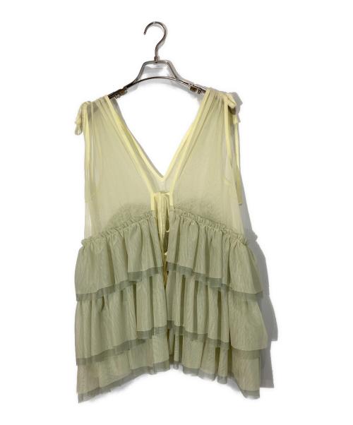 furfur（ファーファー）furfur (ファーファー) チュールボリュームチュニック グリーン サイズ:SIZE Freeの古着・服飾アイテム