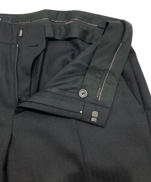 GUCCI（グッチ）GUCCI (グッチ) オールドフレアスラックス ブラック サイズ:38の古着・服飾アイテム