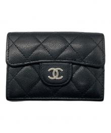 CHANEL（シャネル）の古着「マトラッセクラシックスモールフラップウォレット」｜ブラック