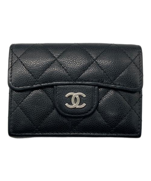 CHANEL（シャネル）CHANEL (シャネル) マトラッセクラシックスモールフラップウォレット ブラックの古着・服飾アイテム
