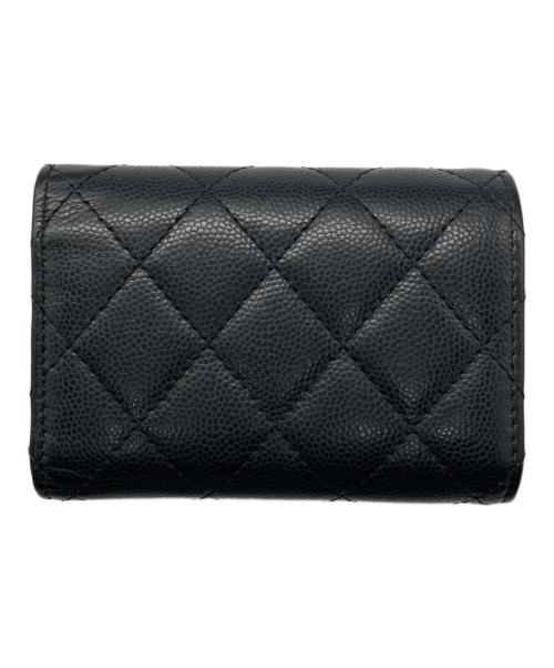 CHANEL（シャネル）CHANEL (シャネル) マトラッセクラシックスモールフラップウォレット ブラックの古着・服飾アイテム