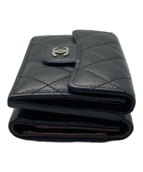 CHANEL（シャネル）CHANEL (シャネル) マトラッセクラシックスモールフラップウォレット ブラックの古着・服飾アイテム