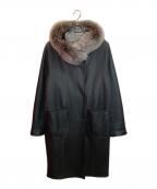 Pelley Lussoペレリールッソ）の古着「ムートンコート」｜ブラック