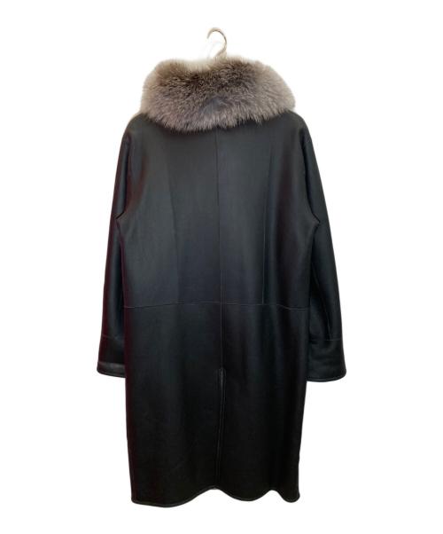 Pelley Lusso（ペレリールッソ）PELLEY LUSSO (ペレリールッソ) ムートンコート ブラック サイズ:Mの古着・服飾アイテム