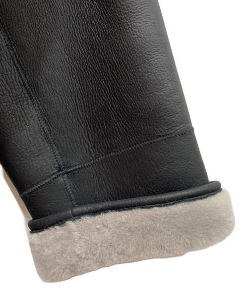 Pelley Lusso（ペレリールッソ）PELLEY LUSSO (ペレリールッソ) ムートンコート ブラック サイズ:Mの古着・服飾アイテム