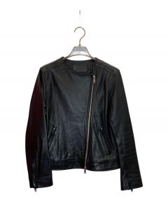 グリーンレーベルリラクシング ラムレザーライダースジャケット 40 ブラック 中古・古着通販】green label relaxing (グリーンレーベルリラクシング