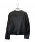 green label relaxing (グリーンレーベルリラクシング) FM SHEEP レザー ノーカラー ジャケット ブラック サイズ:SIZE 40：10000円