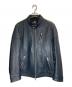 RATTLE TRAP（ラトルトラップ）の古着「シープレザー シングルライダースジャケット」｜ネイビー