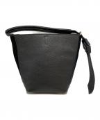 AULENTTIオウレンティ）の古着「LEATHER 2WAY HANDBAG」｜ブラック