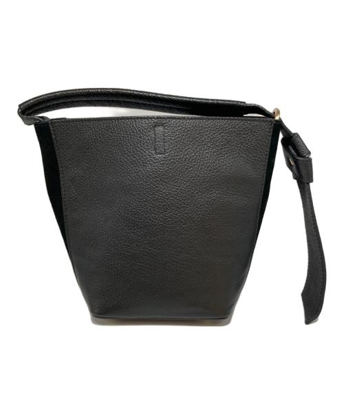 AULENTTI（オウレンティ）AULENTTI (オウレンティ) LEATHER 2WAY HANDBAG ブラックの古着・服飾アイテム