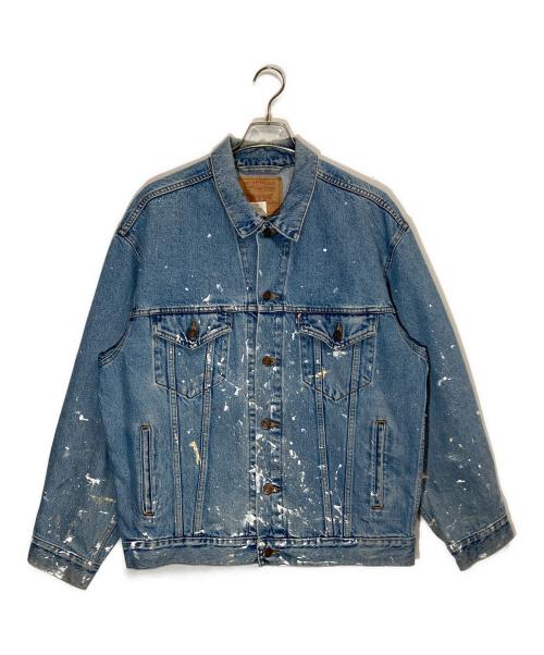 LEVI'S（リーバイス）LEVI'S (リーバイス) ペイントデニムジャケット インディゴ サイズ:SIZE Lの古着・服飾アイテム