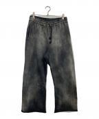 BOWWOWバウワウ）の古着「加工スウェットワイドパンツ」｜グレー