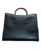 GUCCIグッチ）の古着「オールドバンブーショッパートートバッグ」｜ブラック