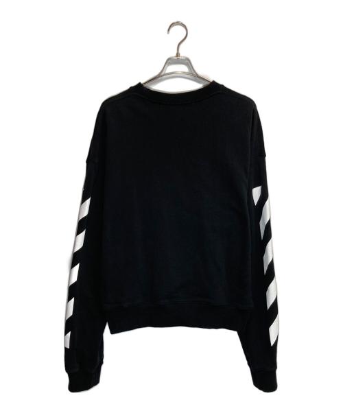 OFFWHITE（オフホワイト）OFFWHITE (オフホワイト) Diag crewneck sweatshirt ブラック サイズ:Lの古着・服飾アイテム
