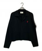 AMI PARISアミ パリス）の古着「ロゴスキッパーニット」｜ブラック