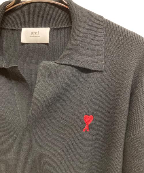 AMI PARIS（アミ パリス）AMI PARIS (アミ パリス) ロゴスキッパーニット ブラック サイズ:Lの古着・服飾アイテム