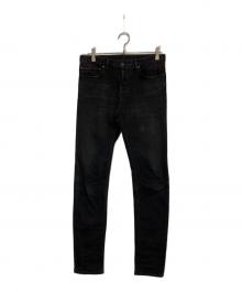 MINEDENIM（マインデニム）の古着「S.Slim STR 5ポケット USD」｜ブラック