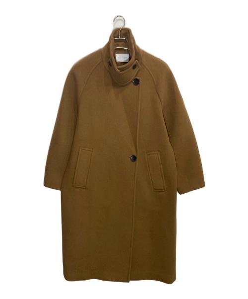 Adam et Rope（アダム エ ロペ）Adam et Rope (アダム エ ロペ) ウールボンディングラグランロングコート ブラウン サイズ:38の古着・服飾アイテム