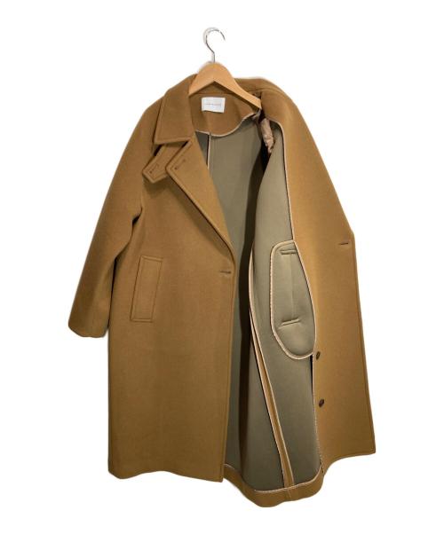 Adam et Rope（アダム エ ロペ）Adam et Rope (アダム エ ロペ) ウールボンディングラグランロングコート ブラウン サイズ:38の古着・服飾アイテム