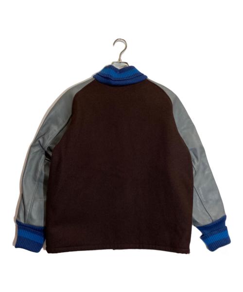 skookum（スクーカム）SKOOKUM (スクーカム) スタジャン ブラウン×ブルー サイズ:SIZE 38の古着・服飾アイテム