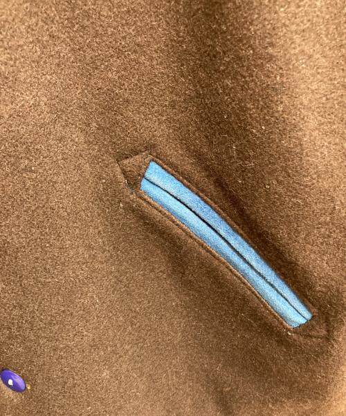 skookum（スクーカム）SKOOKUM (スクーカム) スタジャン ブラウン×ブルー サイズ:SIZE 38の古着・服飾アイテム