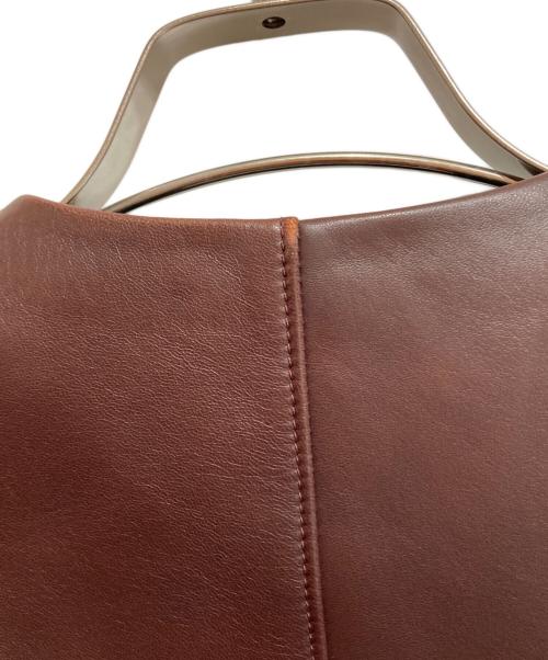 CELINE（セリーヌ）CELINE (セリーヌ) スネークスキン切替シープスキンレザージャケット ブラウン サイズ:34の古着・服飾アイテム