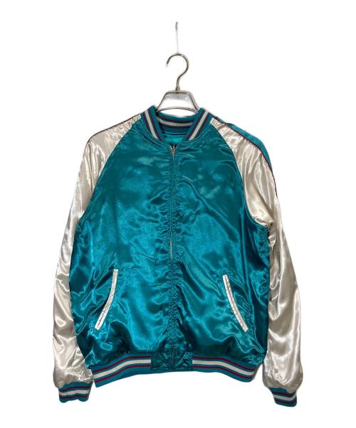 花旅楽団（ハナタビガクダン）花旅楽団 (ハナタビガクダン) スカジャン ブルー サイズ:Lの古着・服飾アイテム