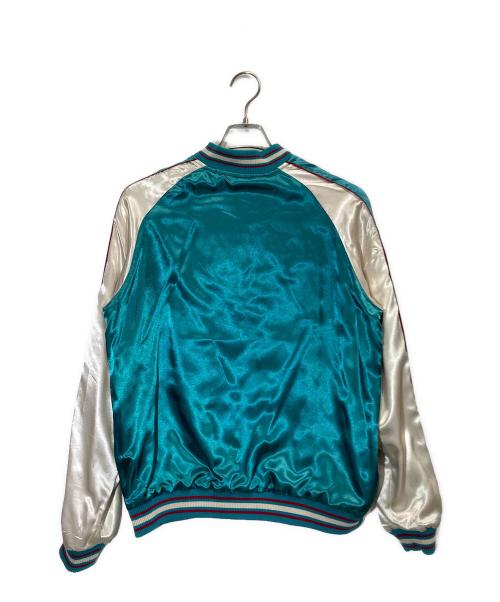 花旅楽団（ハナタビガクダン）花旅楽団 (ハナタビガクダン) スカジャン ブルー サイズ:Lの古着・服飾アイテム