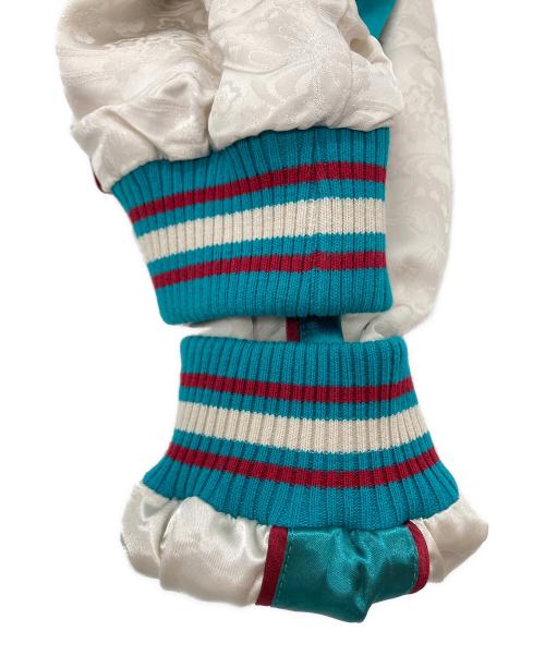 花旅楽団（ハナタビガクダン）花旅楽団 (ハナタビガクダン) スカジャン ブルー サイズ:Lの古着・服飾アイテム