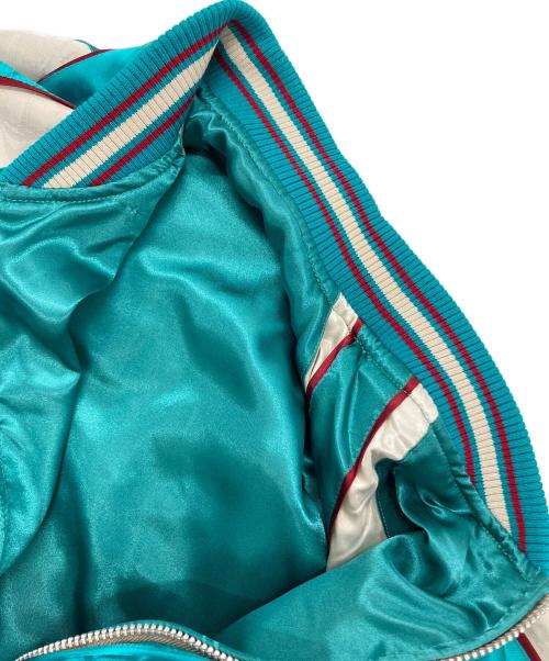 花旅楽団（ハナタビガクダン）花旅楽団 (ハナタビガクダン) スカジャン ブルー サイズ:Lの古着・服飾アイテム