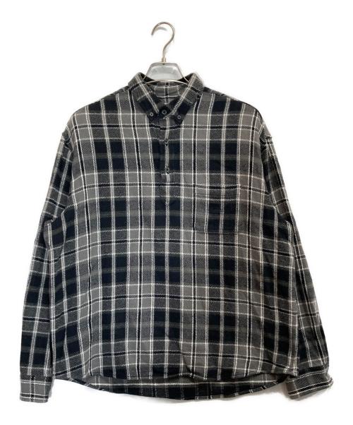 SUPREME（シュプリーム）Supreme (シュプリーム) Pullover Plaid Flannel Shirt グレー×ホワイト サイズ:SIZE Sの古着・服飾アイテム