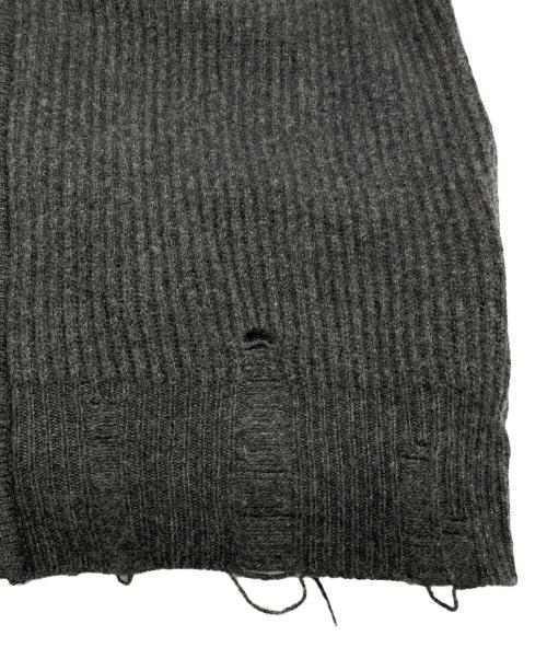 ATOMOFACTORY.（アトモファクトリー）ATOMOFACTORY. (アトモファクトリー) ダメージジップアップカーディガン グレー サイズ:Mの古着・服飾アイテム