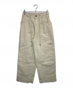 Sea Room lynnシールームリン）の古着「ポケットワークwashボリュームパンツ」｜ベージュ