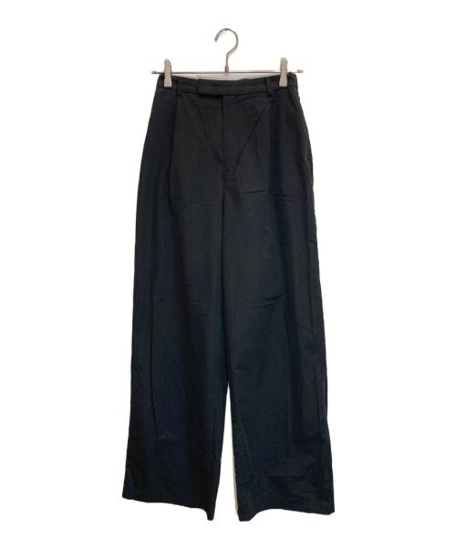 Sea Room lynn（シールームリン）Sea Room Lynn (シールームリン) collab ナイロンtuckストレートパンツ ブラック サイズ:Ⅿの古着・服飾アイテム