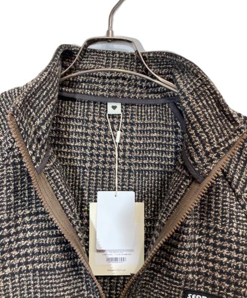 Sea Room lynn（シールームリン）Sea Room lynn (シールームリン) Tweed Houndアノラックジャケット ブラウン×ブラック サイズ:SIZE Freeの古着・服飾アイテム