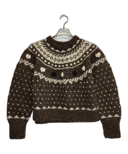 Sea Room lynn（シールームリン）Sea Room Lynn (シールームリン) ハートノルディックニット ブラウン サイズ:SIZE Freeの古着・服飾アイテム