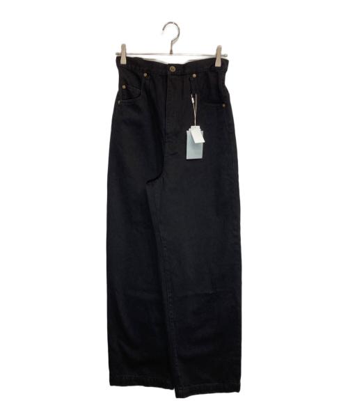 Sea Room lynn（シールームリン）Sea Room Lynn (シールームリン) オーバーウエストワイドデニム SRN05 ブラック サイズ:25の古着・服飾アイテム