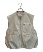 Sea Room lynnシールームリン）の古着「ヘムballoonツイルベスト」｜ベージュ